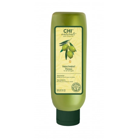 CHI Olive Naturals Treatment Mask Maska nawilżająca do wszystkich rodzajów włosów z oliwą z oliwek i jedwabiem – 177ml