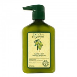 CHI Olive Organics Hair & Body Shampoo Szampon i żel do mycia ciała z oliwą z oliwek i jedwabiem – 710 ml