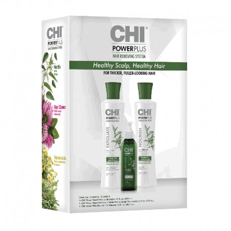 CHI Power Plus KIT - zestaw Szampon + Odżywka + Kuracja